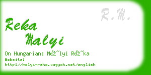 reka malyi business card